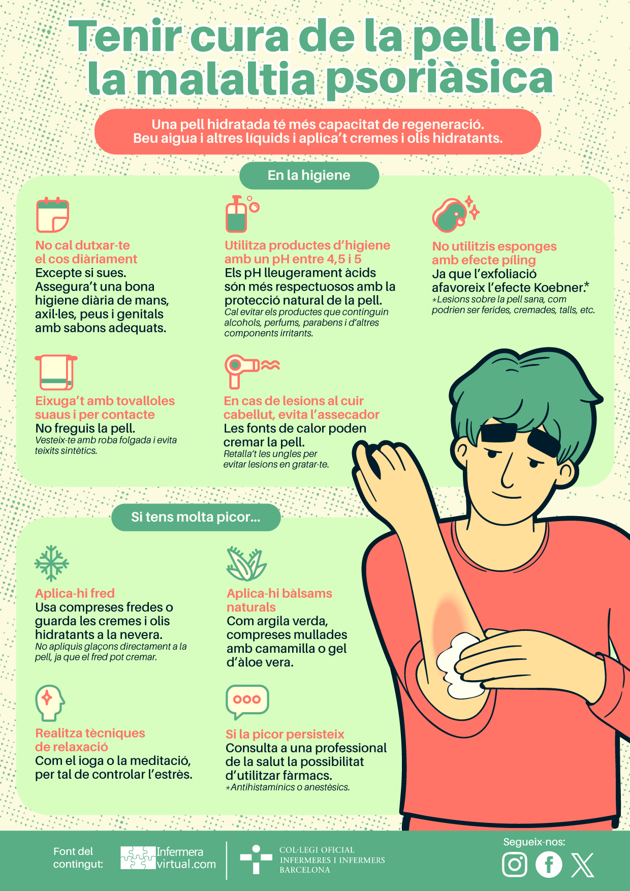 infografia higiene psoriasi