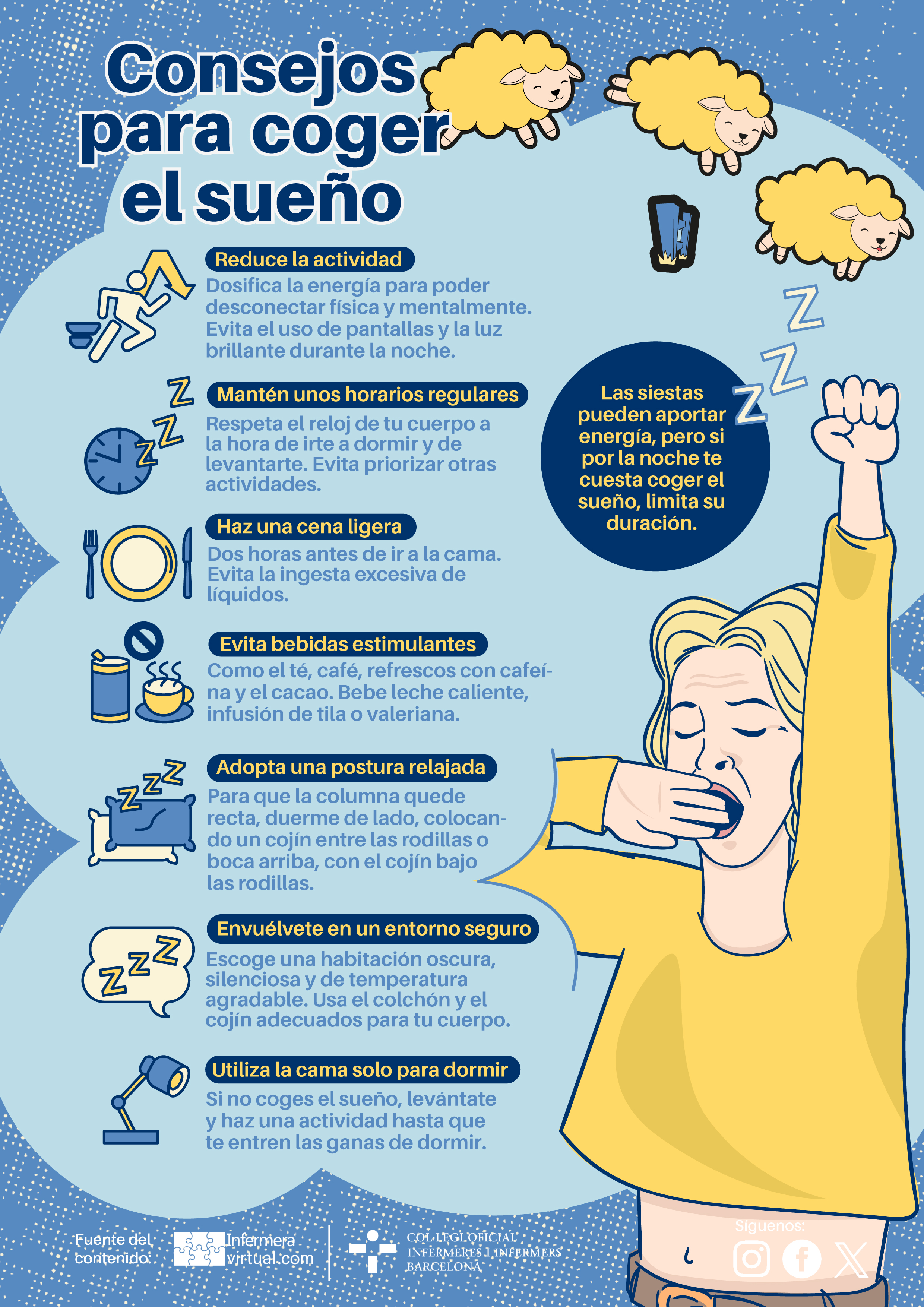 Infografía: Consejos para coger el sueño